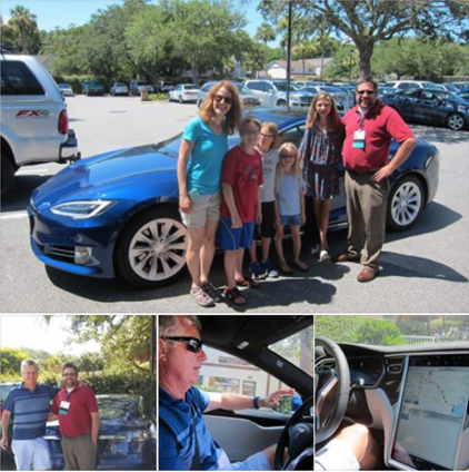Shawn Leight (VP of ITE) and family at ITE Summer Seminar experiencing Autopilot 
