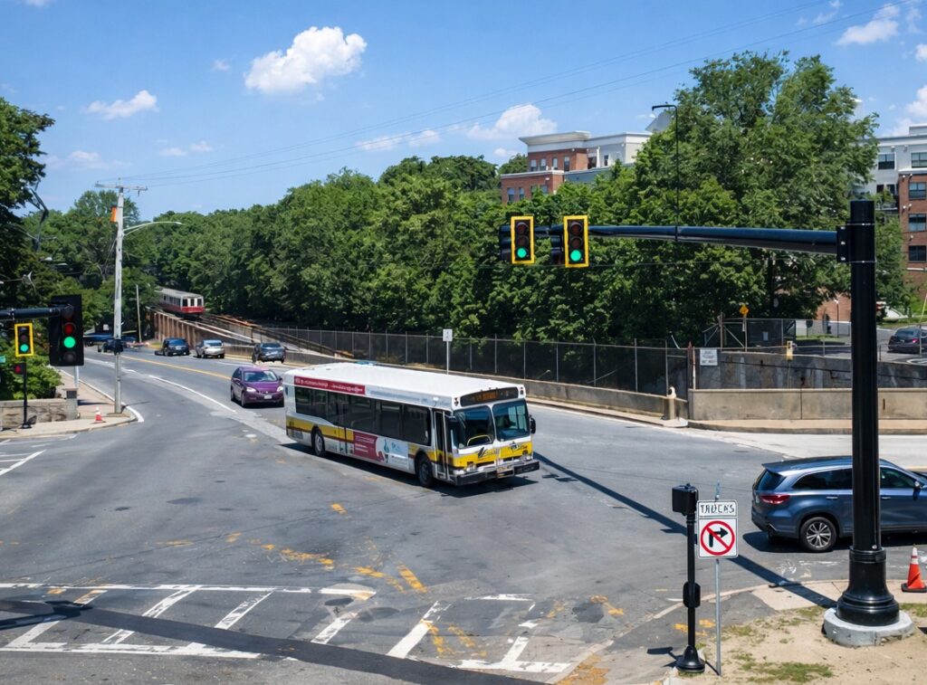 Bus in Intersection